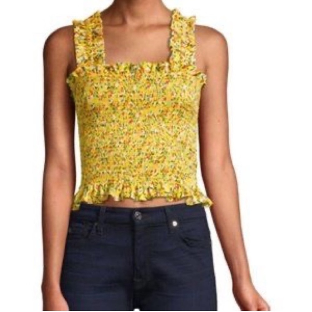 Yellow Smocked Petersyn Tank Top